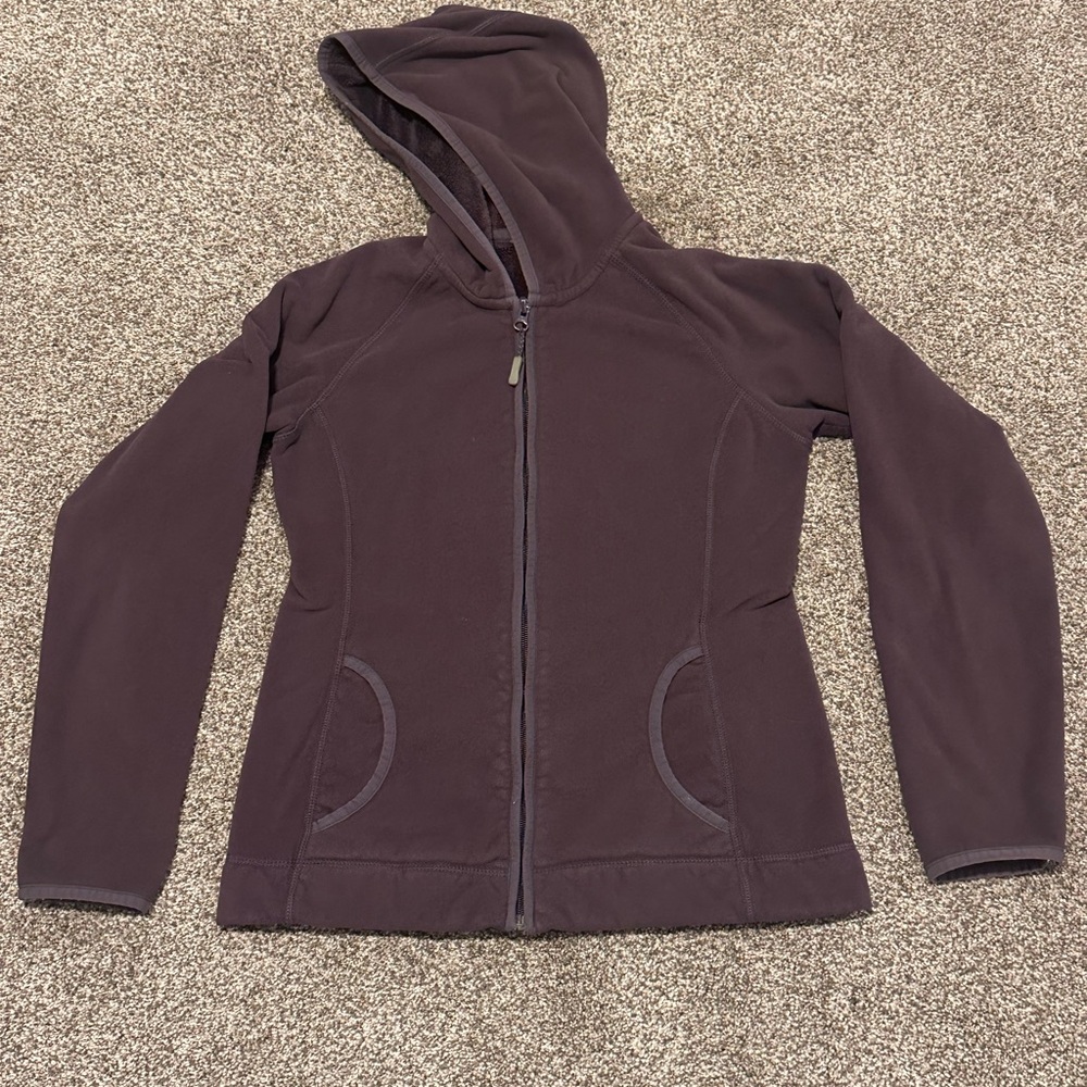 Eddie Bauer Plush Fleece Jacket in Dark Plum